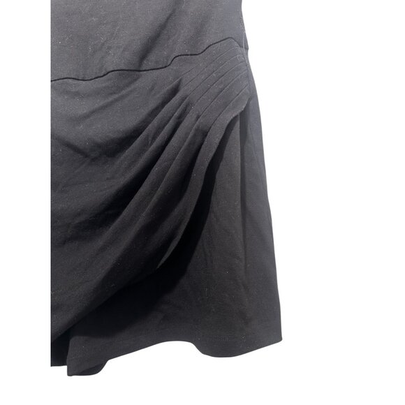 Y2K Cache Bodycon Mini Dress Skort Womens Medium Black Halter Buckle Party Retro - Picture 10 of 16